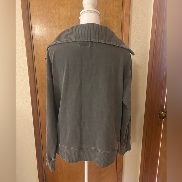 C&C California Gray Cotton Blend Half-Zip Pullover - Picture 4 of 10